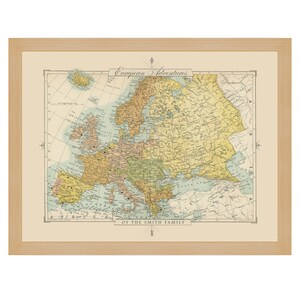 Push Pin Europe Map, Personalized Vintage Europe Travel Adventures Push Pin Map, Push Pin Travel Map of Europe