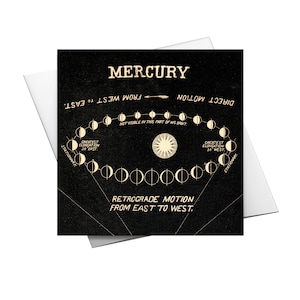 Mercury in Retrograde Greeting Card- Blank Card