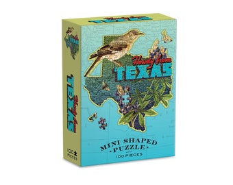 Wendy Gold Texas Mini Shaped State Puzzle by Galison