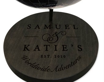 Custom Engraved Push Pin World Globe: Personalized Travel Gift