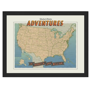 USA Adventures Personalized Push Pin Map, Push Pin US Map