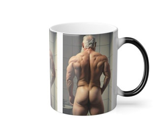 Taza Morphing de color Gay Daddy Bear, 11oz, taza reactiva térmica, Bear Pride