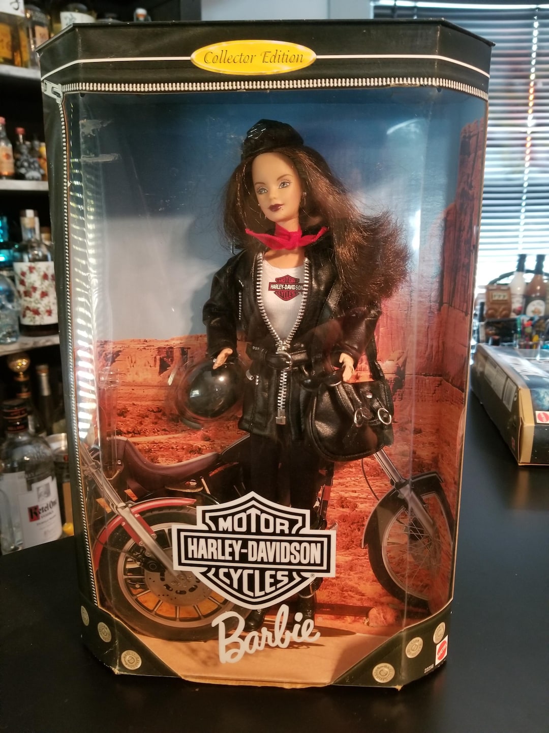 NEW 1998 Harley Davidson Barbie 22256 Collectors Edition Brunette NRFB ...