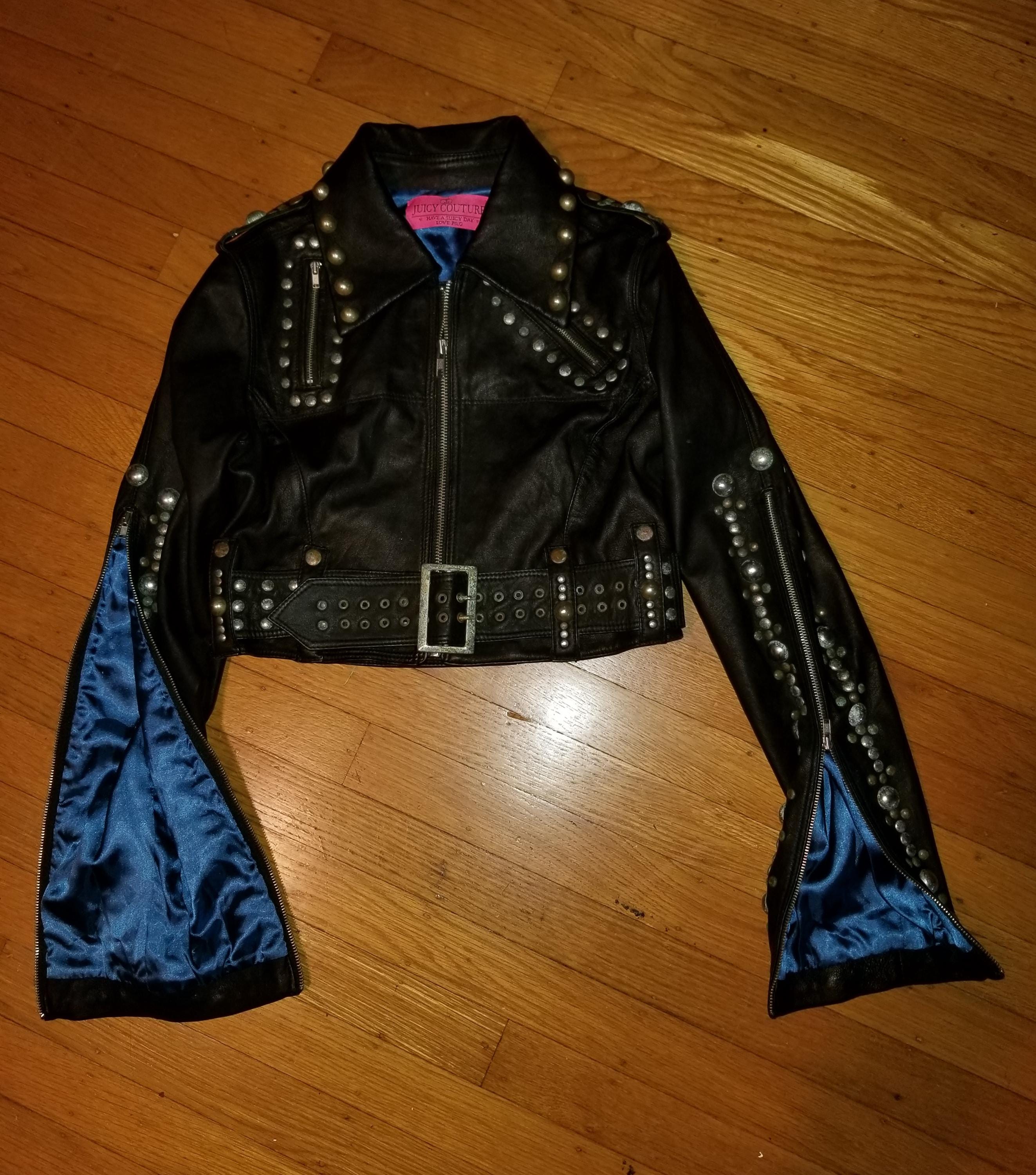 M 2004 Juicy Couture Brittany Spears Leather With Distressed Studs 