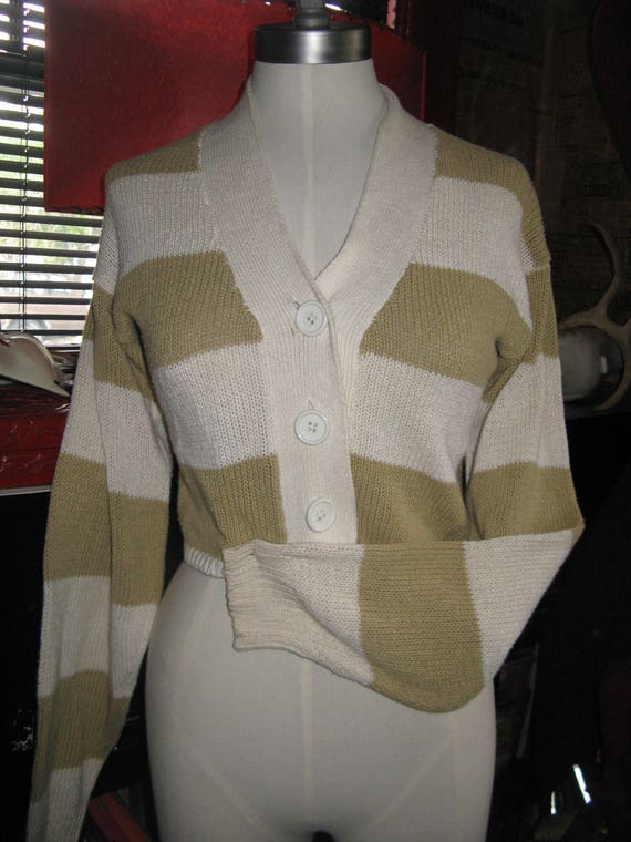 1985 Cropped Striped New Wave Valley Girl Striped 