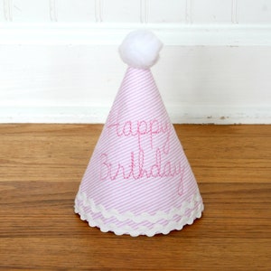 Girl first birthday hat | SHIPS NEXT DAY | Pink girl birthday | Custom party hat | Handmade birthday hat | Baby birthday hat