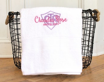 CTR Baptism Towel | LDS Baptism Towel | Girl Baptism Keepsake | Personalized Towel | 8 is Great | Eight is Great