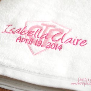 Personalized Baptism Towel: Embroidered CTR Keepsake