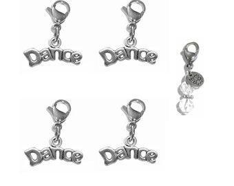 Dance Charms - Zipper Charms - Backpack Charms - Dance Clip On Charms - Keychain Charms - Purse Charms - Clip On Charms for Bracelets