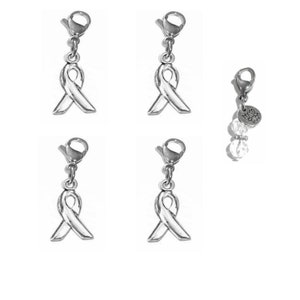 Zipper Pull Charms - Handbag Charms - Cancer Awareness Clip On Charms - Keychain Charms - Purse Charms - Clip On Charms for Bracelet