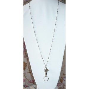 Autism Lanyard - Stainless Steel Chain - Autism Awareness Lanyard ID badge holder - 34 inches, Breakaway Clasp or Non Breakaway Available