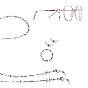Crystal Beaded Eyeglass Holder by Hidden Hollow - Eyeglass Chain - Eyeglass Leash - Crystal