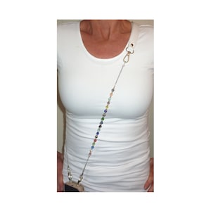 Bandolera multicolor para mujer con cuentas, correa ajustable, ligera, cartera para teléfono móvil, bolso de mano, a la moda, fuerte, 51"