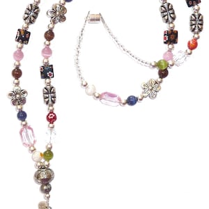 Beaded Lanyard by Hidden Hollow - Slim Multi Fashion Women's Lanyard - 34 inches, Jewelry Necklace Badge ID Holder: Holds Keys, Phone image 5