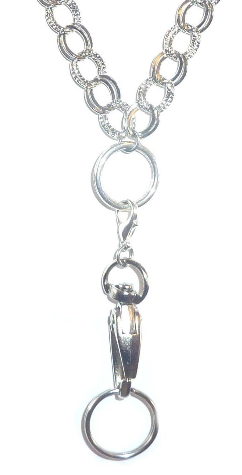 ID Badge Necklace Double Chain ID Holder 34 Inches Etsy