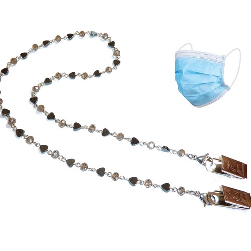 Face Mask Holder Beaded Necklace Made in USA Decorative Etsy