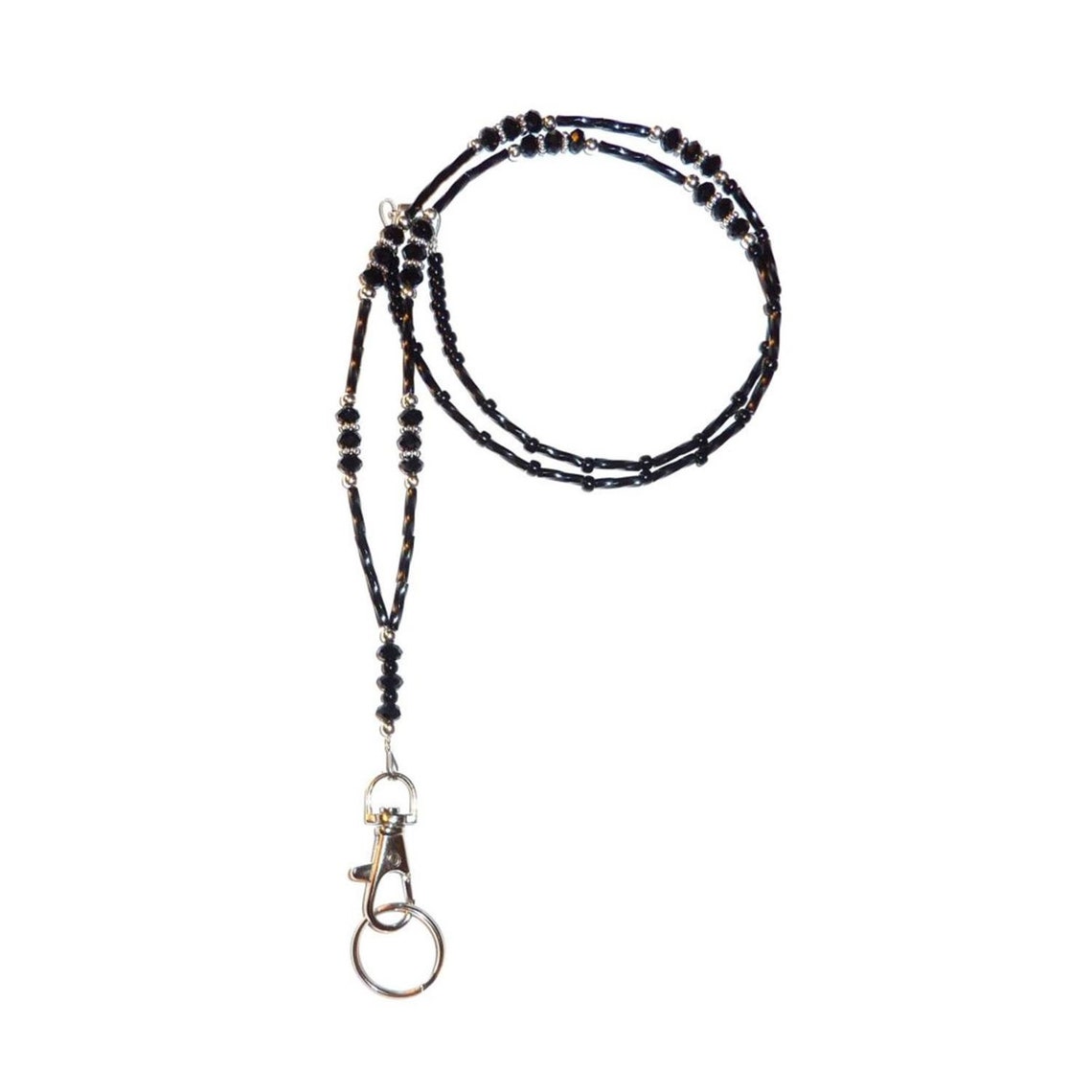 Lanyard Black Fashion Lanyard Women's Beaded Lanyard - Etsy