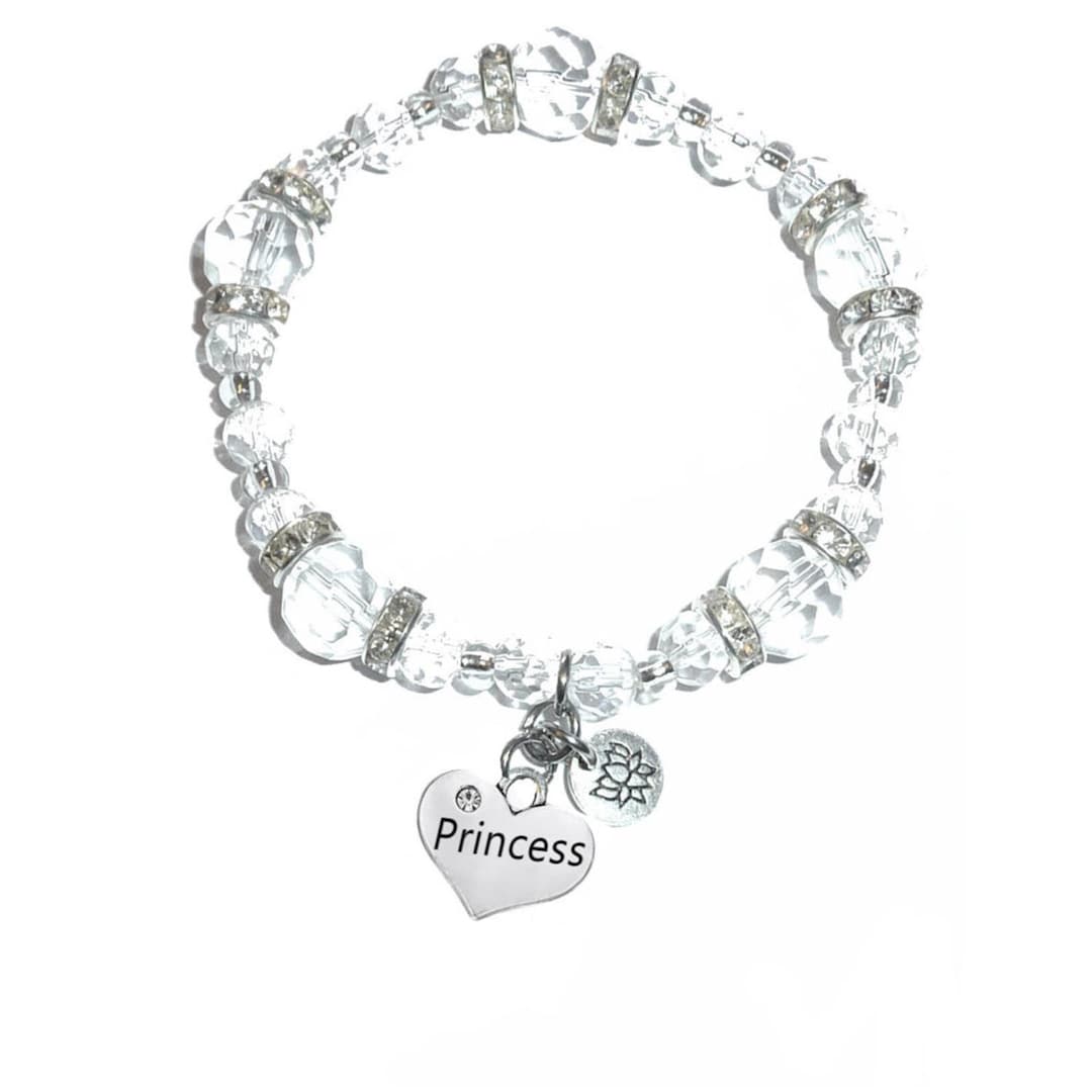 Princess Charm Bracelet Crystal Stretch Charm Bracelet by Hidden Hollow