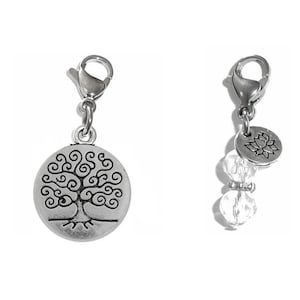 Tree Of Life Clip On Charm - Zipper Charm -  Backpack Charms - Nursing Gift - Purse Charm -  Clip On Charm for Bracelets