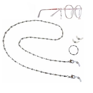 Stainless Steel Eyeglass Holder, Women&#39;s, Girls Sunglasses Fashion Chain Leash, Face Mask Holder - Silver Eyeglass Chain