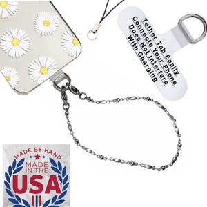 Stainless Steel Chain Cell phone charm Wrist strap tether tab wristlet anti-drop hands free smart phone cases universal accessories
