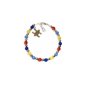 Autism Bracelets - Autism Awareness Bracelet - Autism Charm Bracelet - Wire Bracelet With Puzzle Charm - Fits Most Adults