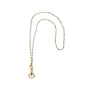 GOLD Stainless Steel Women&#39;s Lanyard, Non-Breakaway - Made In USA, Teacher Nurse Student ID Card Badge Holder, Cruise, Keys Keychain Phone