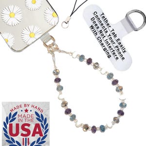 Cell phone charm Wrist strap tether tab wristlet anti-drop hands free smart phone cases iPhone Apple Samsung Google universal accessories