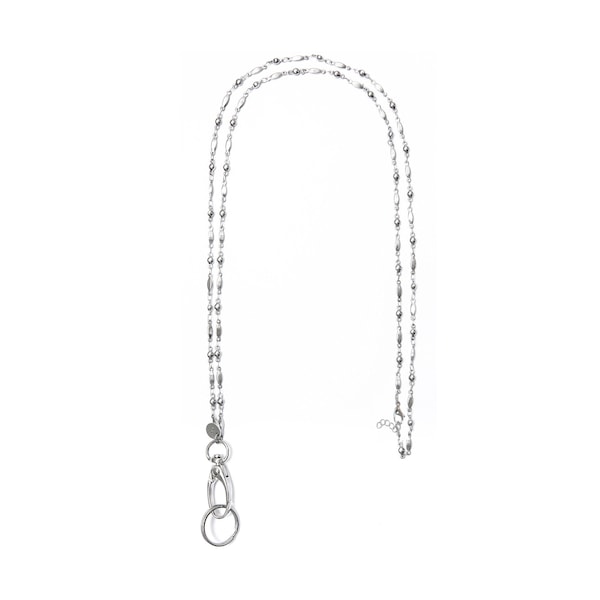 Short Stainless Steel Women's Beaded Fashion Lanyard, Made in USA for Short or Petite Women Strong Badge for ID Holder and Keys. 28 - 30"