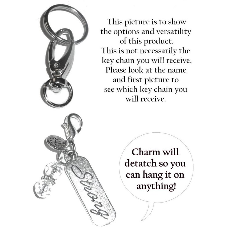 Ovarian Cancer Awareness Keychain by Hidden Hollow Comes in a Gift Box! Purse or Necklace Charm Cancer Awareness Key Chain Ring
