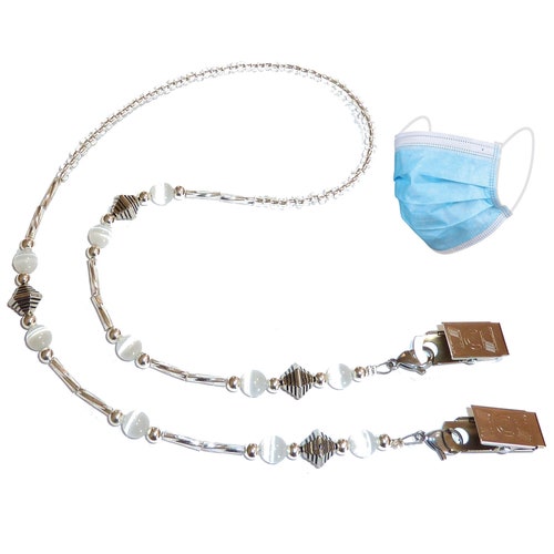 Face Mask Holder Beaded Necklace Made in USA Decorative Etsy