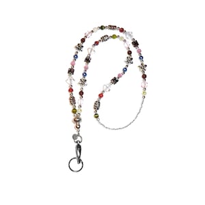 Beaded Lanyard by Hidden Hollow - Slim Multi Fashion Women's Lanyard - 34 inches, Jewelry Necklace Badge ID Holder: Holds Keys, Phone
