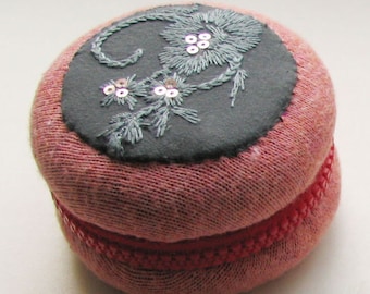 Large Macaron Pouch, Macaron Coin Purse, Macaron Zipper Pouch, Wedding Ring Box, Ring box, Macaroon box