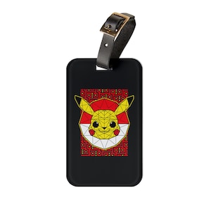 Cute Pikachuu Luggage Tag Kawaii Travel Accessory - Bag Tag, Backpack Tag, Suitcase Tag, Travel Gift, Anime Luggage Tag