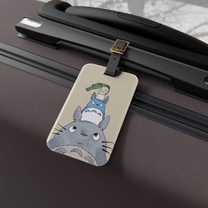 Bagagelabel, Studio Ghibli Totoro-geïnspireerd, bagagelabel, reisaccessoires, koffer-ID, animecadeau afbeelding 5