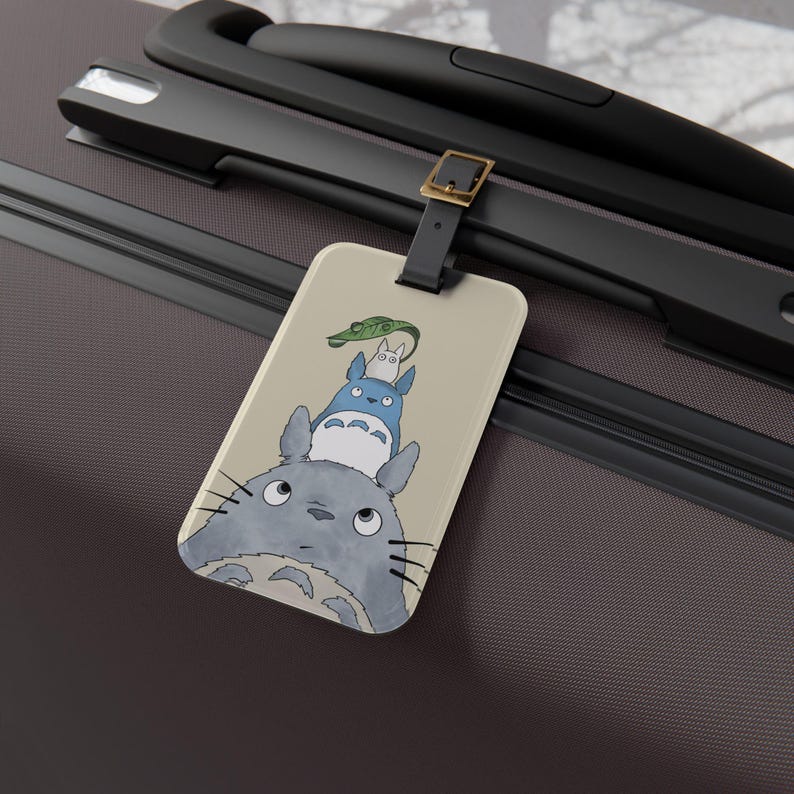 Bagagelabel, Studio Ghibli Totoro-geïnspireerd, bagagelabel, reisaccessoires, koffer-ID, animecadeau afbeelding 5