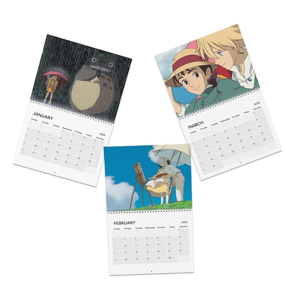 スタジオジブリ 2025 壁掛けカレンダー - アニメカレンダー - スタジオ