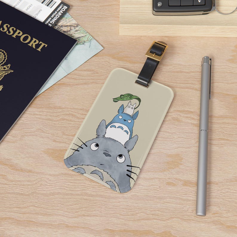 Bagagelabel, Studio Ghibli Totoro-geïnspireerd, bagagelabel, reisaccessoires, koffer-ID, animecadeau afbeelding 4