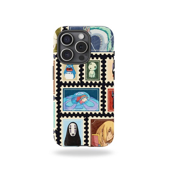 Studio Ghibli Phone Case: Totoro, Jiji, No-Face Anime Cover,  Hand-illustrated