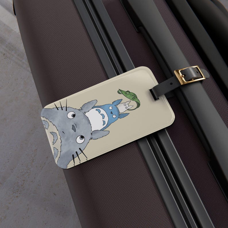 Bagagelabel, Studio Ghibli Totoro-geïnspireerd, bagagelabel, reisaccessoires, koffer-ID, animecadeau afbeelding 6