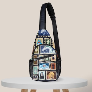 Torba na ramię z motywem anime Studio Ghibli, torba piersiowa Totoro Spirited Away, nylonowa torba podróżna zdjęcie 1