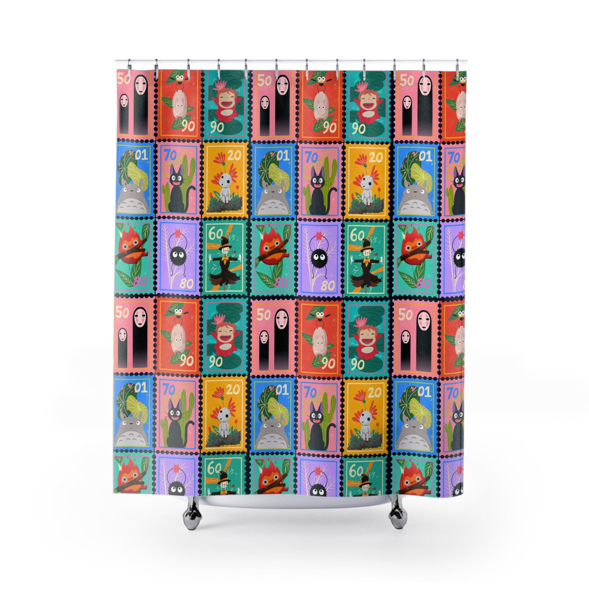 Studio Ghibli Characters Shower Curtain, Polyester Bathroom Decor - Etsy