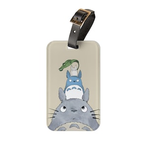 Luggage Tag, Studio Ghibli Totoro inspired, Bag Tag, Travel Accessories, Suitcase Identifier, Anime Gift