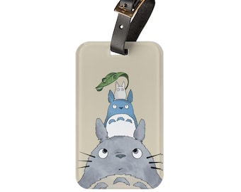 Luggage Tag, Studio Ghibli Totoro inspired, Bag Tag, Travel Accessories, Suitcase Identifier, Anime Gift