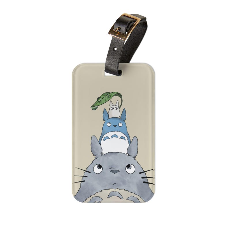 Bagagelabel, Studio Ghibli Totoro-geïnspireerd, bagagelabel, reisaccessoires, koffer-ID, animecadeau afbeelding 1