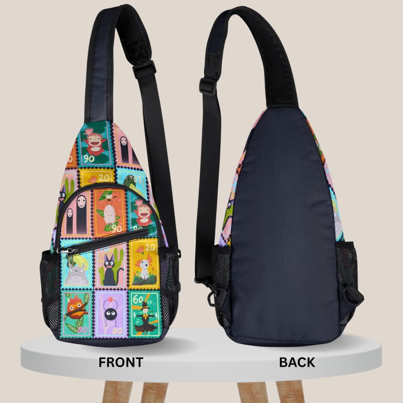 Studio Ghibli Anime Sling Bag, Totoro Spirited Away Chest Pack, Nylon Travel Bag image 3