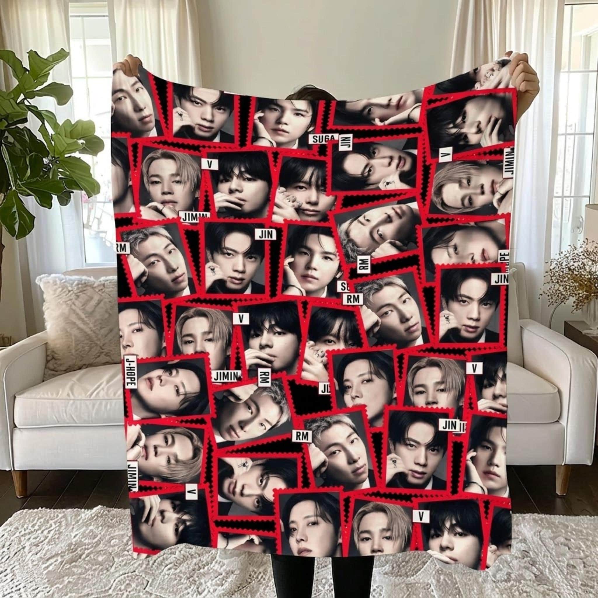 【BTS OFFICIAL MERCH】 ［ARIRANG]BLANKET Arirang Bts , BTS World Tour 2026 Velveteen Plush Blanket - Etsy