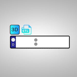 License Plate Keychain / License Plate 3D Printing File (STL)