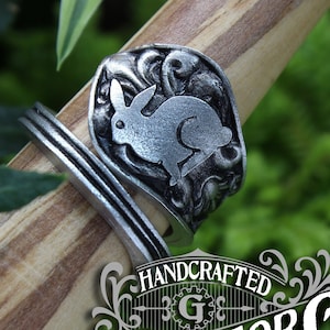 Rabbit Ring - Adjustable - Wrap Style - Handcrafted by Doctor Gus - Beautiful Antique Inspired Ring