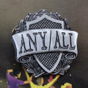 Any/All Pronoun Badge - Pride Pronoun Pin - Handcrafted Pewter Accessories by Doctor Gus - Wearable LGBTQ Pride Enamel Pin LGBT Ally Badge